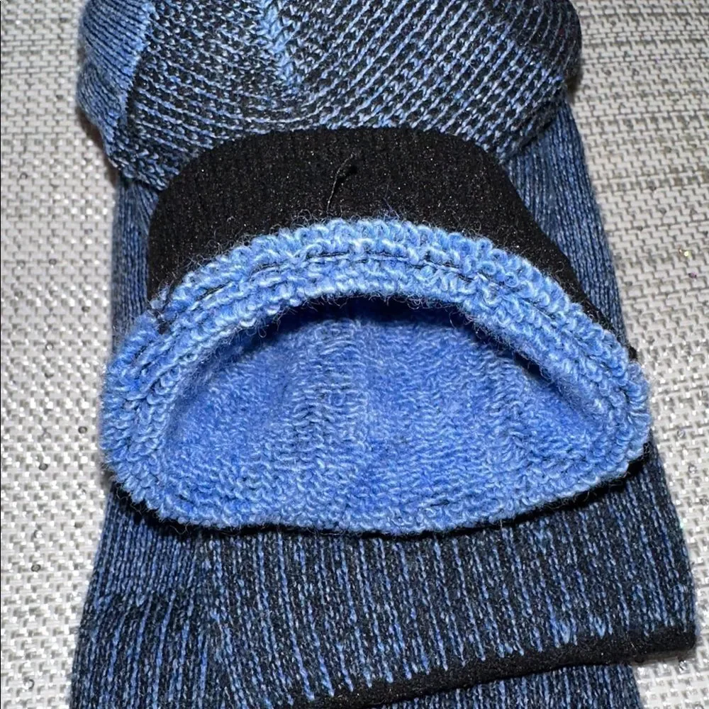 Wrangler L Men’s Denim Blue Merino Wool Blend Knit Crew Work Socks